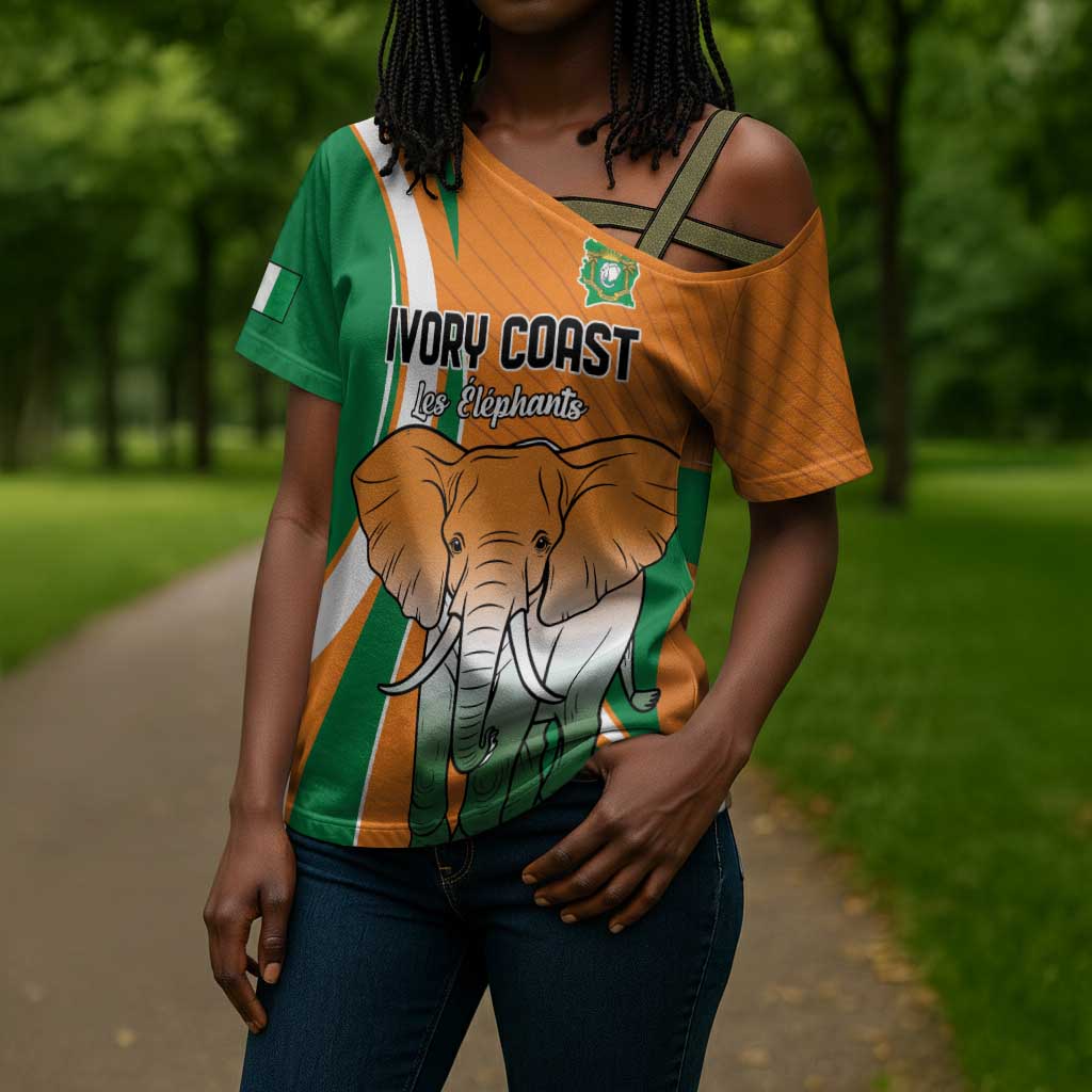 Custom Ivory Coast Football Cross Shoulder Shirt Les Elephants Spirit - African Pride