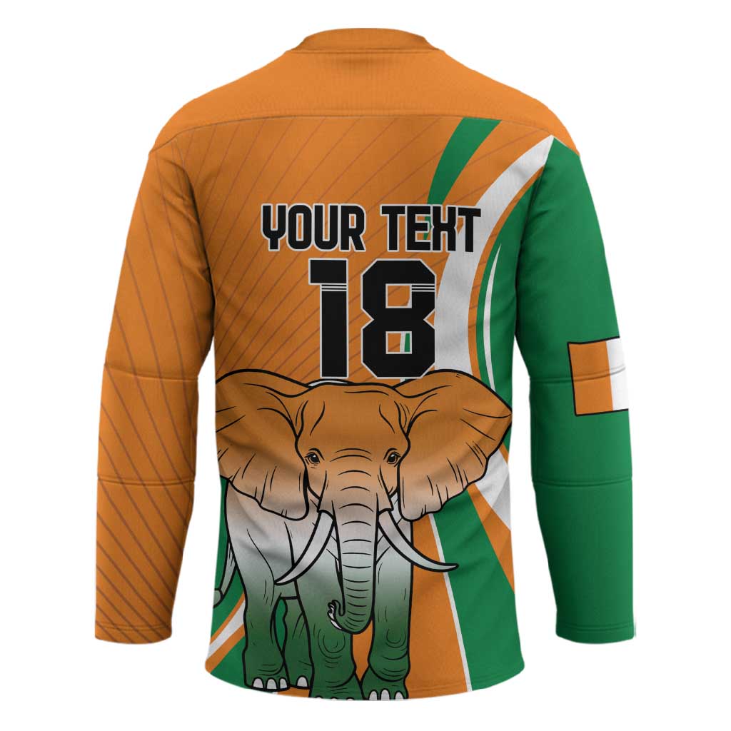 Custom Ivory Coast Football Hockey Jersey Les Elephants Spirit - African Pride