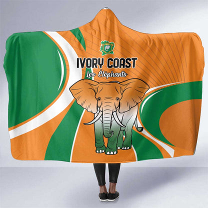 Ivory Coast Football Hooded Blanket Les Elephants Spirit - African Pride