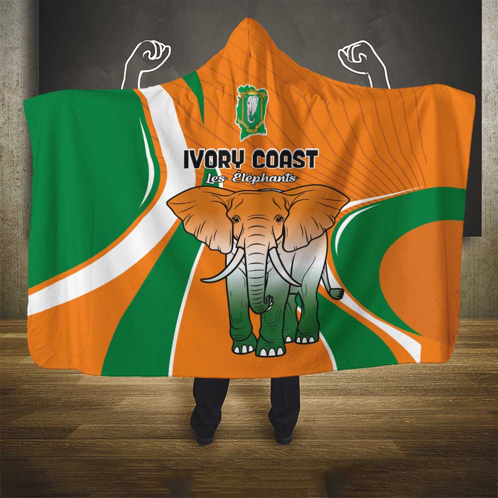 Ivory Coast Football Hooded Blanket Les Elephants Spirit - African Pride