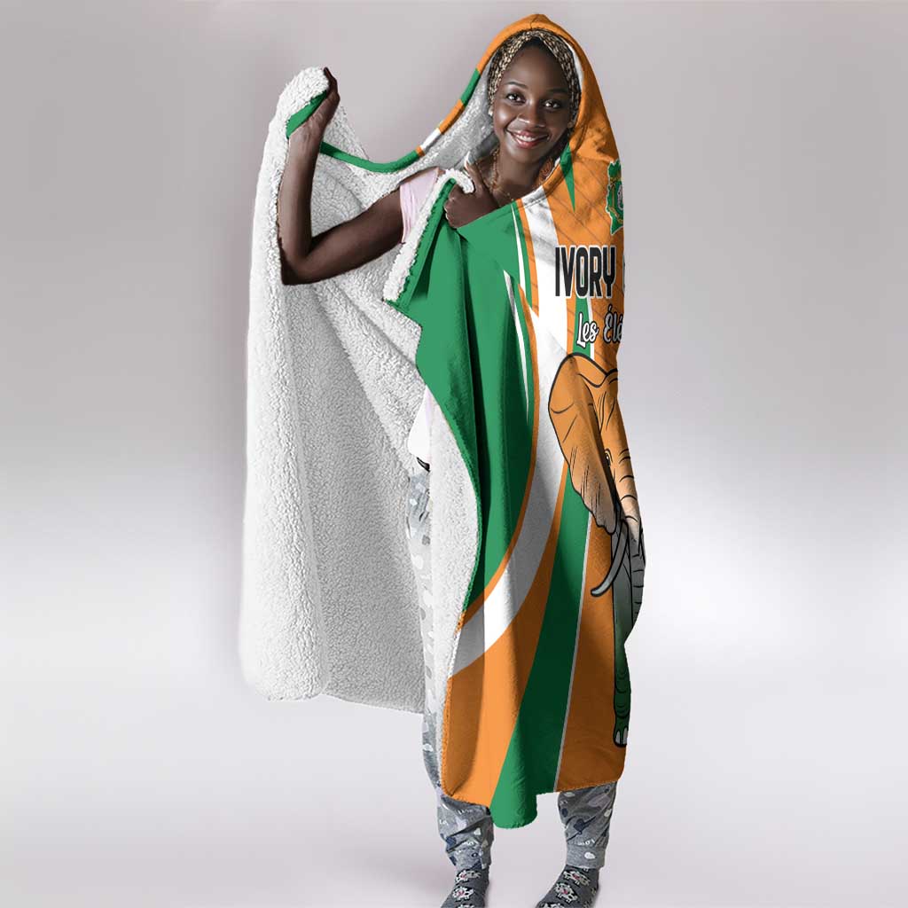 Ivory Coast Football Hooded Blanket Les Elephants Spirit - African Pride