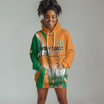 Custom Ivory Coast Football Hoodie Dress Les Elephants Spirit - African Pride