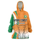 Custom Ivory Coast Football Kid Wearable Blanket Hoodie Les Elephants Spirit - African Pride