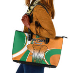 Ivory Coast Football Leather Tote Bag Les Elephants Spirit - African Pride