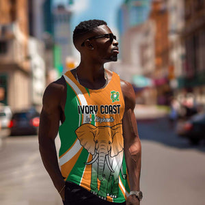 Custom Ivory Coast Football Men Tank Top Les Elephants Spirit - African Pride