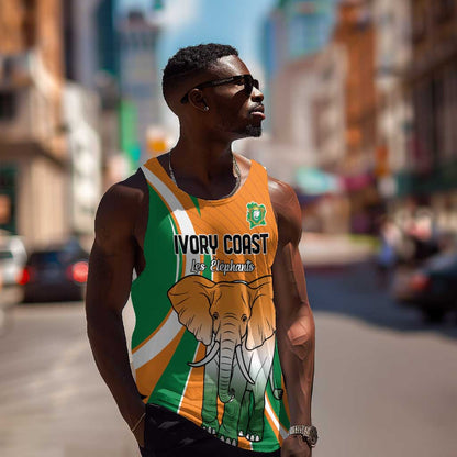 Custom Ivory Coast Football Men Tank Top Les Elephants Spirit - African Pride