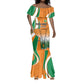Custom Ivory Coast Football Mermaid Dress Les Elephants Spirit - African Pride