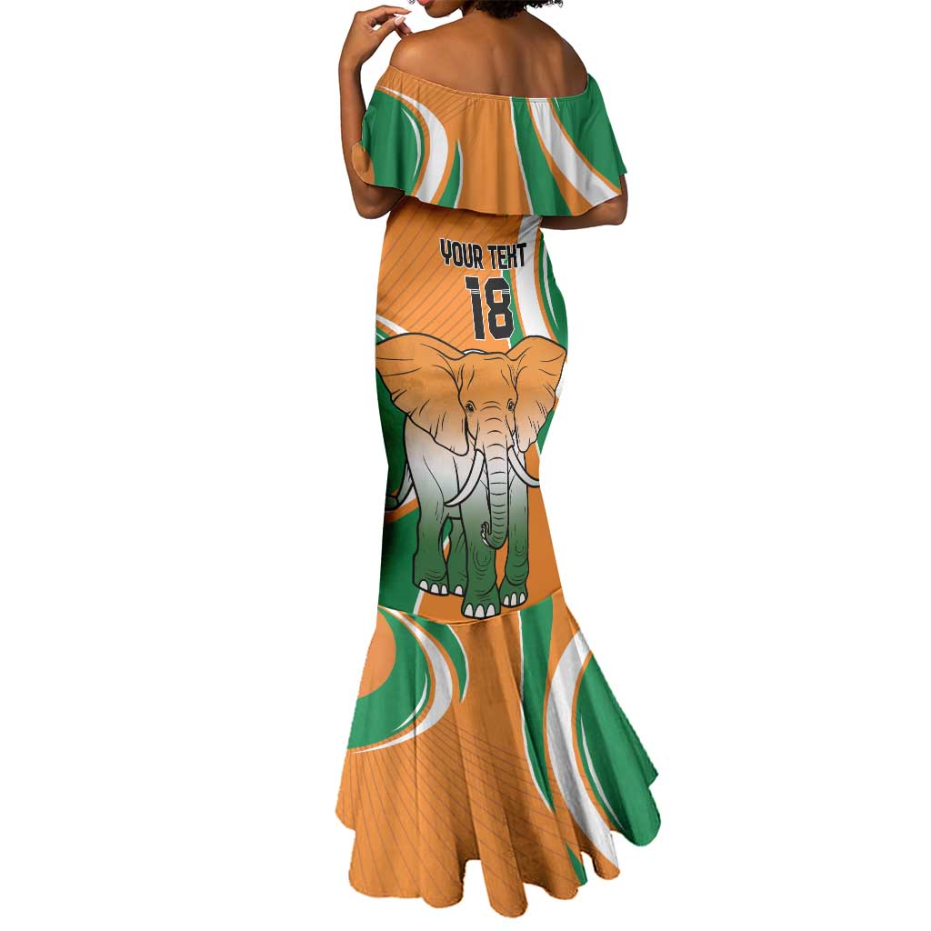 Custom Ivory Coast Football Mermaid Dress Les Elephants Spirit - African Pride