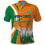 Custom Ivory Coast Football Polo Shirt Les Elephants Spirit LT18