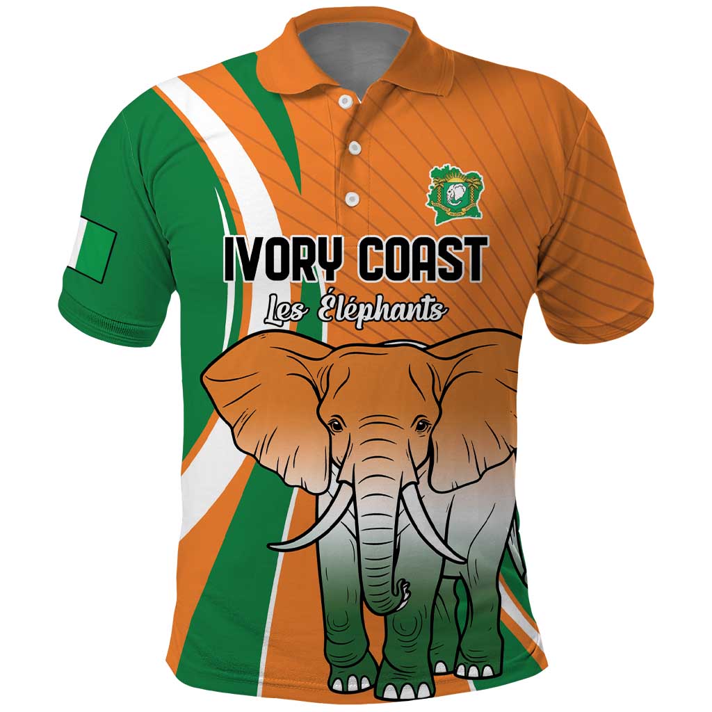 Custom Ivory Coast Football Polo Shirt Les Elephants Spirit LT18