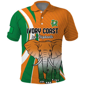 Custom Ivory Coast Football Polo Shirt Les Elephants Spirit LT18