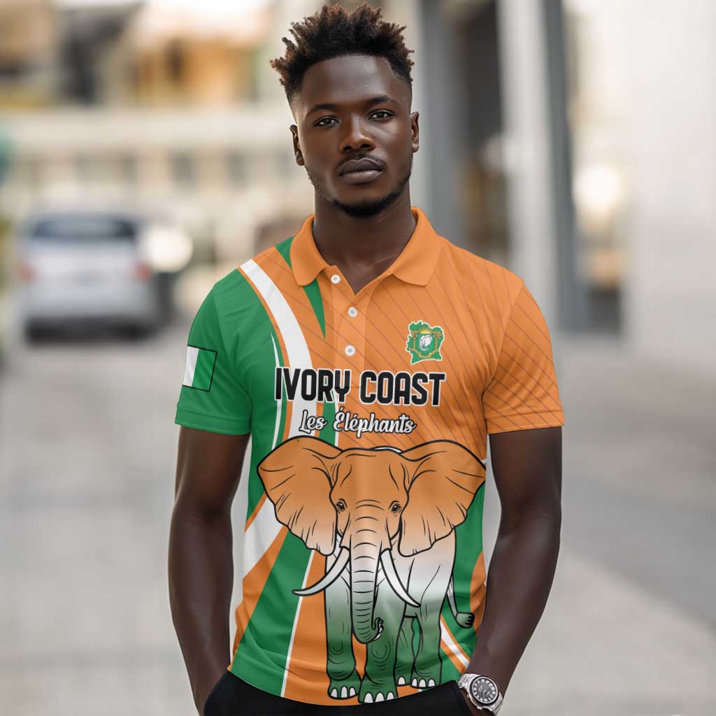 Custom Ivory Coast Football Polo Shirt Les Elephants Spirit LT18
