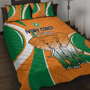 Ivory Coast Football Quilt Bed Set Les Elephants Spirit - African Pride