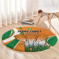 Ivory Coast Football Round Carpet Les Elephants Spirit - African Pride