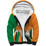 Custom Ivory Coast Football Sherpa Hoodie Les Elephants Spirit - African Pride