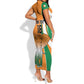 Custom Ivory Coast Football Short Sleeve Bodycon Dress Les Elephants Spirit LT18