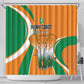 Ivory Coast Football Shower Curtain Les Elephants Spirit - African Pride
