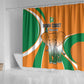 Ivory Coast Football Shower Curtain Les Elephants Spirit - African Pride