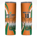 Custom Ivory Coast Football Skinny Tumbler Les Elephants Spirit - African Pride
