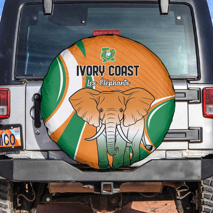 Ivory Coast Football Spare Tire Cover Les Elephants Spirit - African Pride