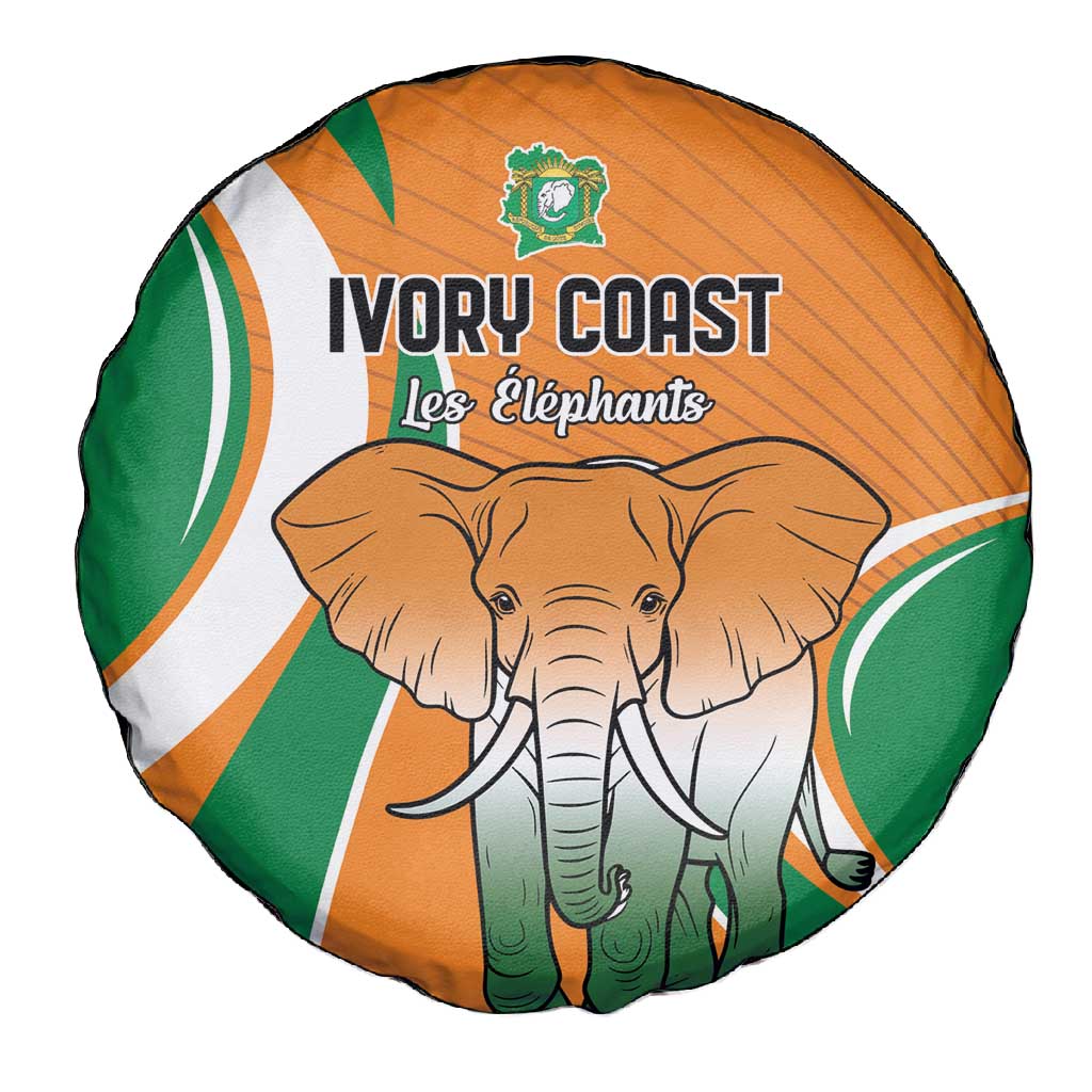 Ivory Coast Football Spare Tire Cover Les Elephants Spirit - African Pride