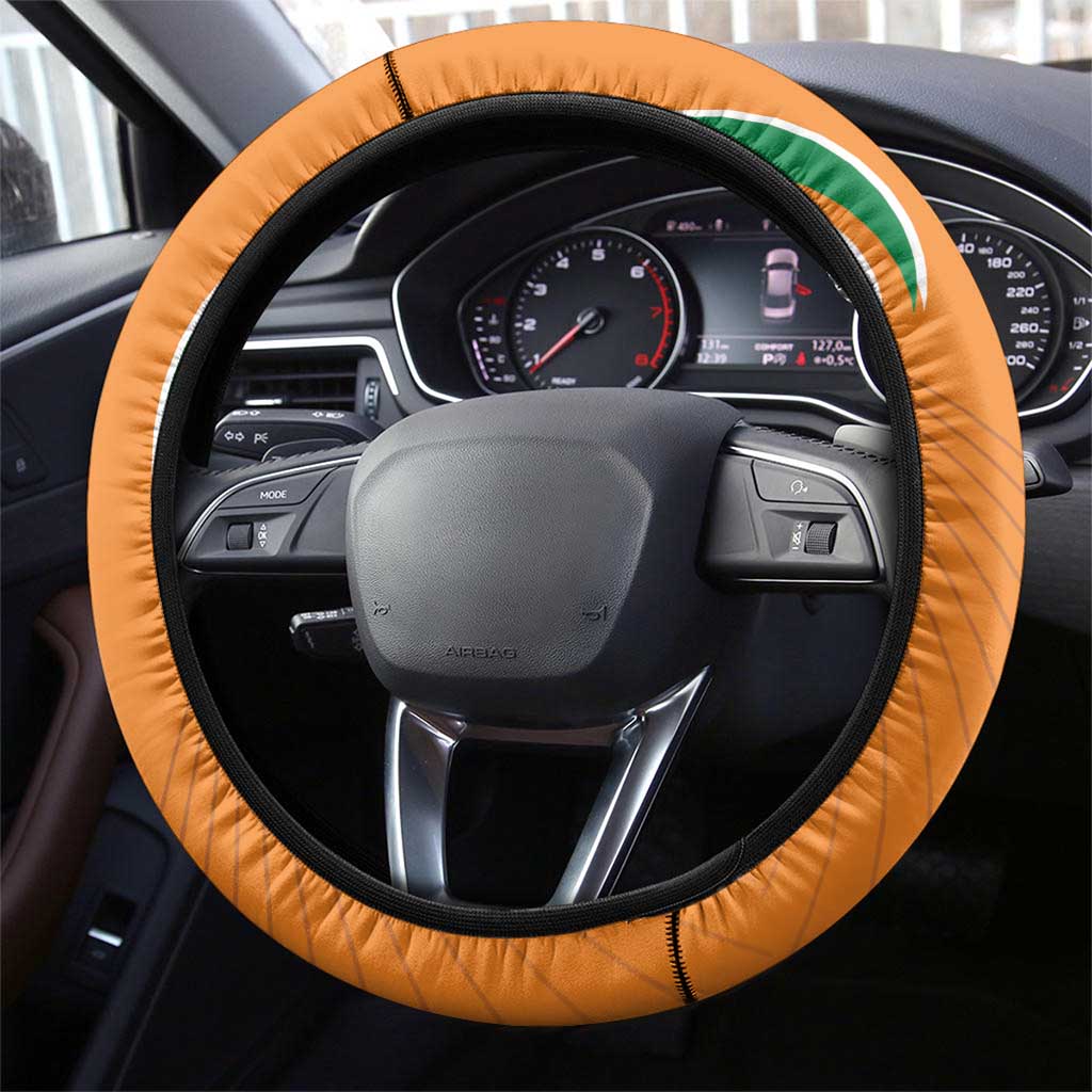 Ivory Coast Football Steering Wheel Cover Les Elephants Spirit - African Pride