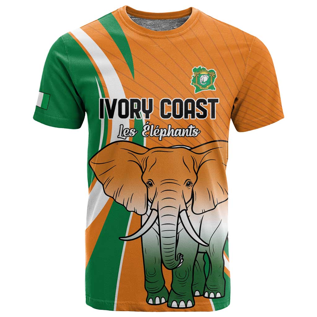 Custom Ivory Coast Football T shirt Les Elephants Spirit - African Pride
