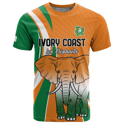 Custom Ivory Coast Football T shirt Les Elephants Spirit - African Pride