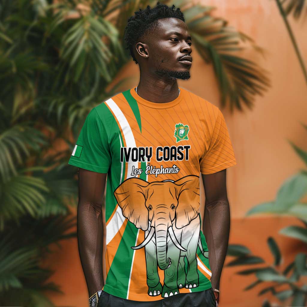 Custom Ivory Coast Football T shirt Les Elephants Spirit - African Pride
