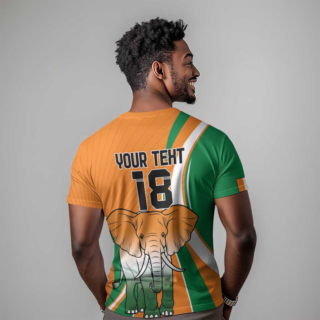 Custom Ivory Coast Football T shirt Les Elephants Spirit - African Pride