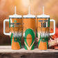 Custom Ivory Coast Football Tumbler With Handle Les Elephants Spirit - African Pride