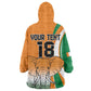 Custom Ivory Coast Football Wearable Blanket Hoodie Les Elephants Spirit - African Pride