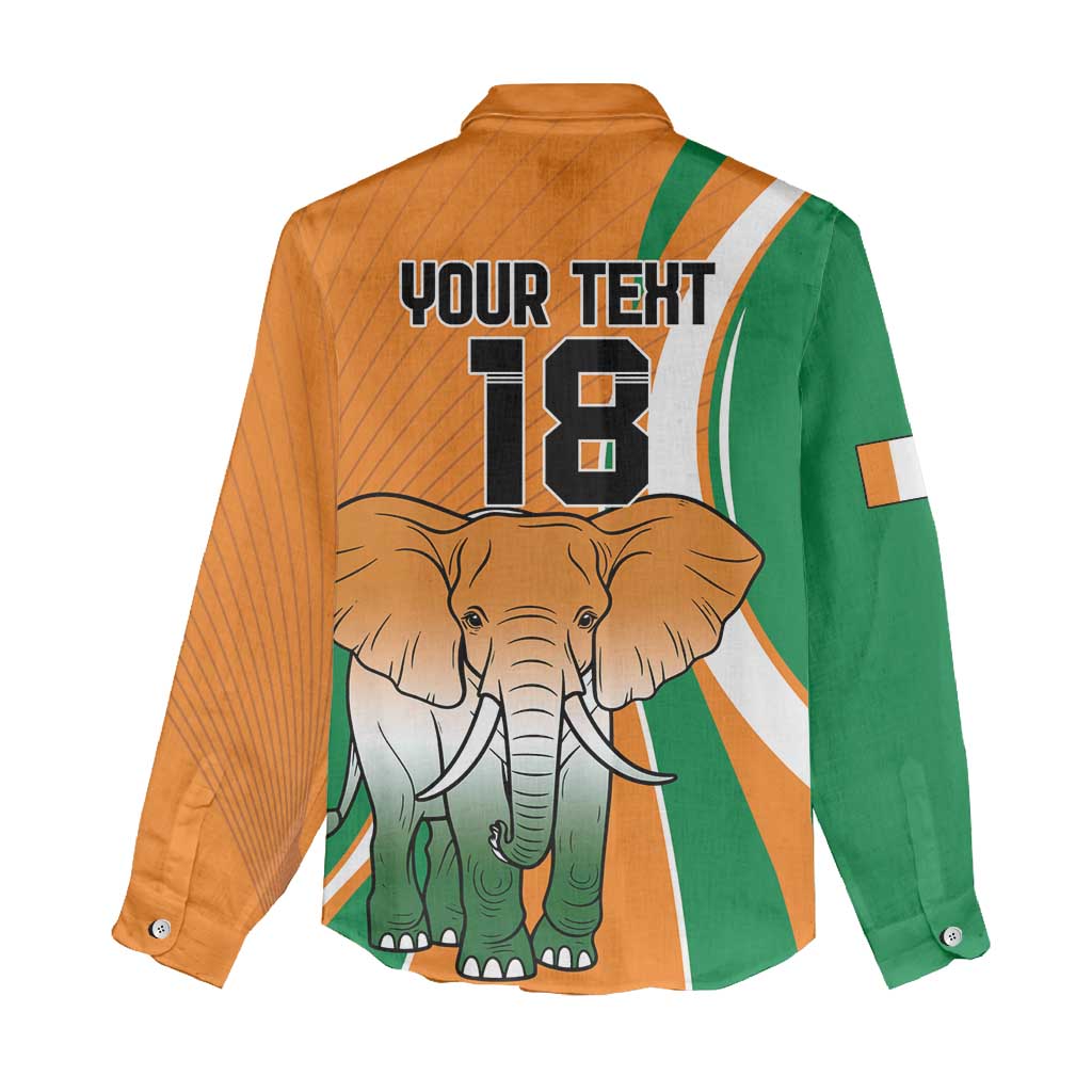 Custom Ivory Coast Football Women Casual Shirt Les Elephants Spirit - African Pride
