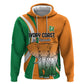 Custom Ivory Coast Football Zip Hoodie Les Elephants Spirit - African Pride