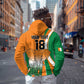 Custom Ivory Coast Football Zip Hoodie Les Elephants Spirit - African Pride