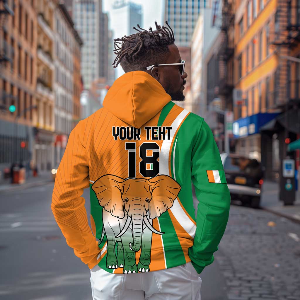 Custom Ivory Coast Football Zip Hoodie Les Elephants Spirit - African Pride