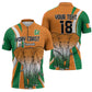 Custom Ivory Coast Football Zipper Polo Shirt Les Elephants Spirit - African Pride