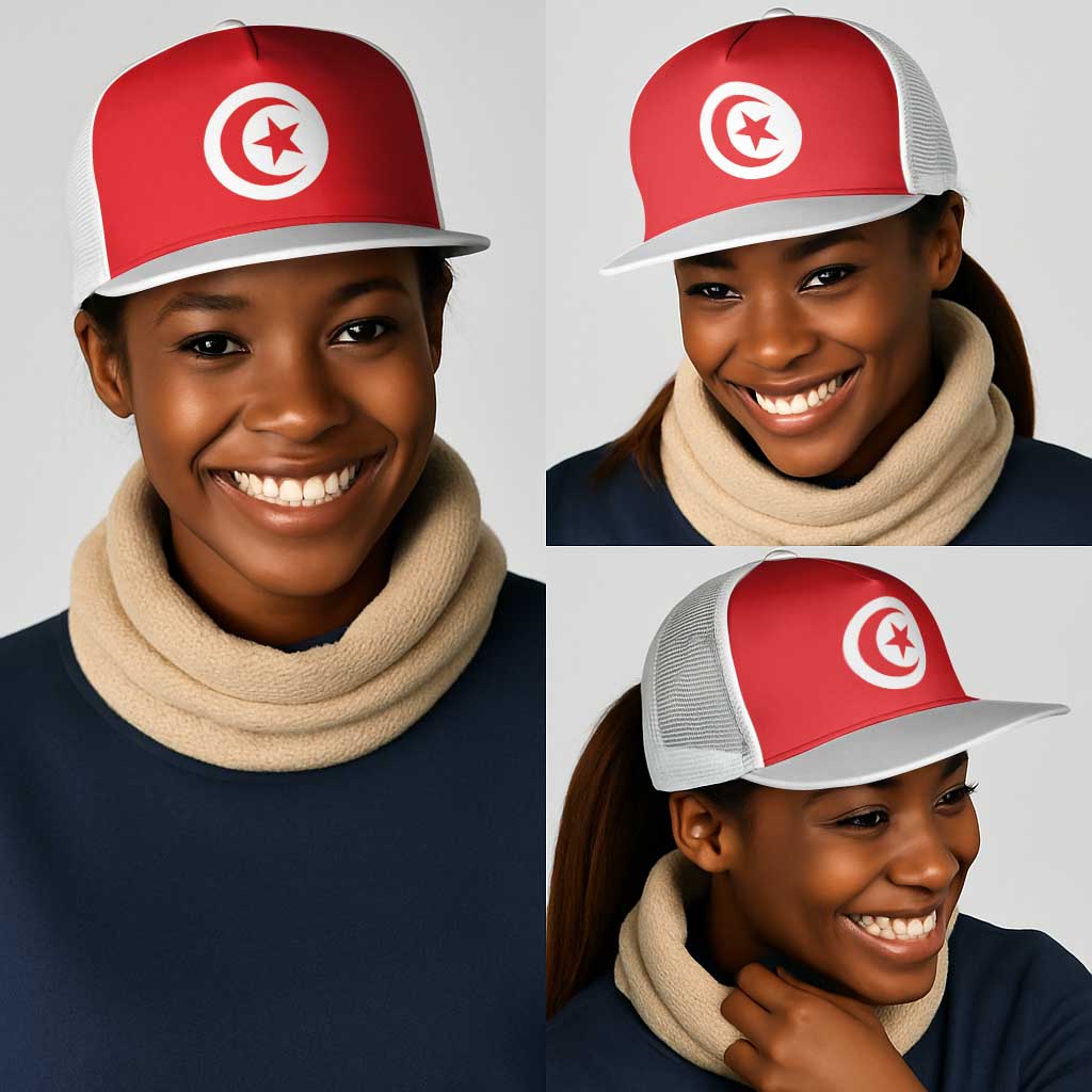 Tunisia Mesh Trucker Cap Flag Color Inspiration - African Pride