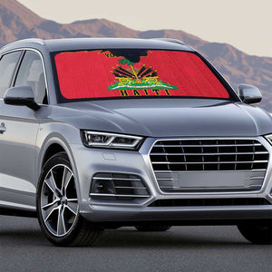 Personalized Afro-Haitians 1964 Auto Sun Shade Coat Of Arms Flag Style