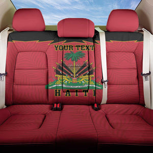 Personalized Afro-Haitians 1964 Back Car Seat Cover Coat Of Arms Flag Style - African Pride