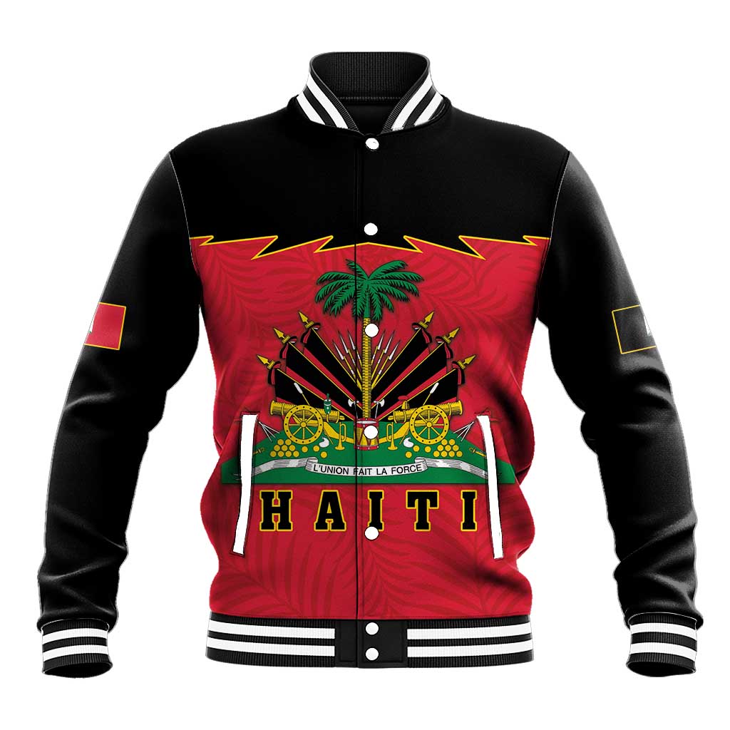 Personalized Afro-Haitians 1964 Baseball Jacket Coat Of Arms Flag Style - African Pride