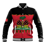 Personalized Afro-Haitians 1964 Baseball Jacket Coat Of Arms Flag Style - African Pride