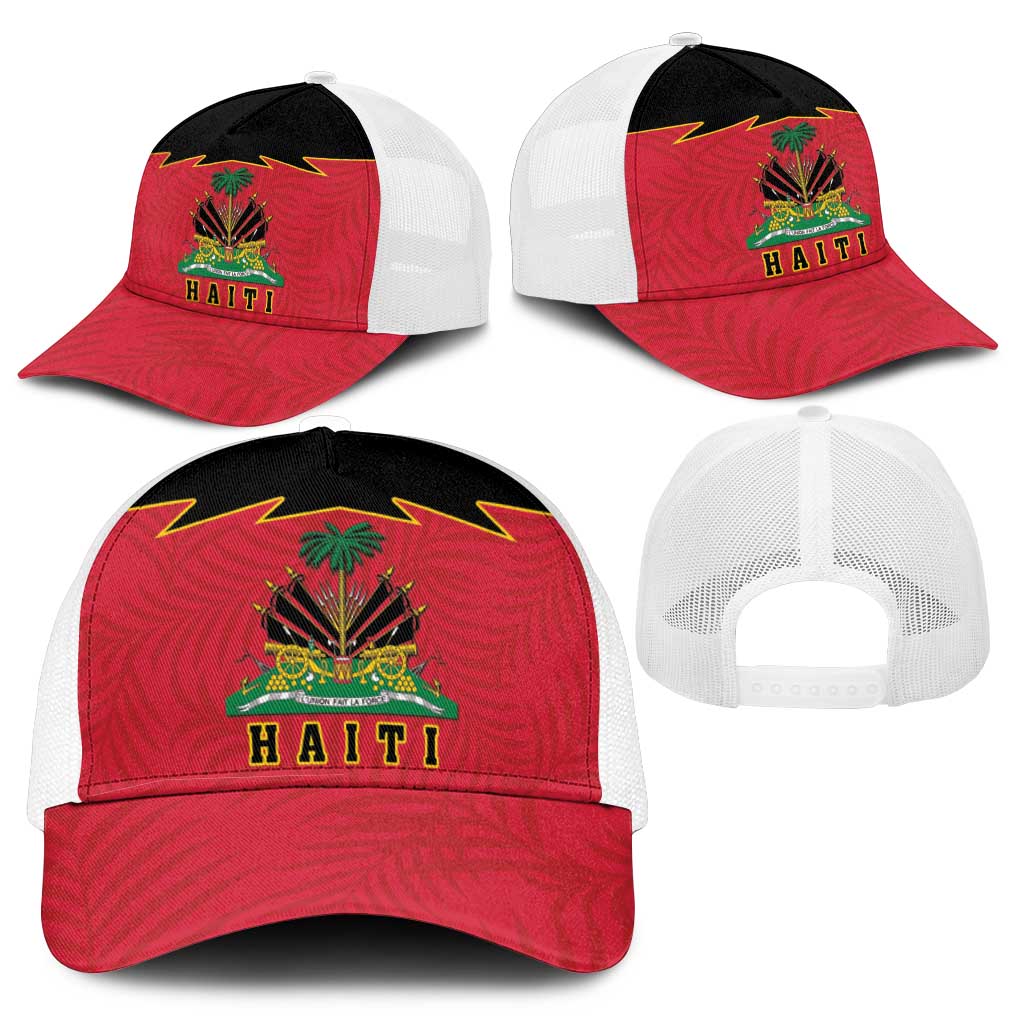Afro-Haitians 1964 Baseball Net Cap Coat Of Arms Flag Style - African Pride