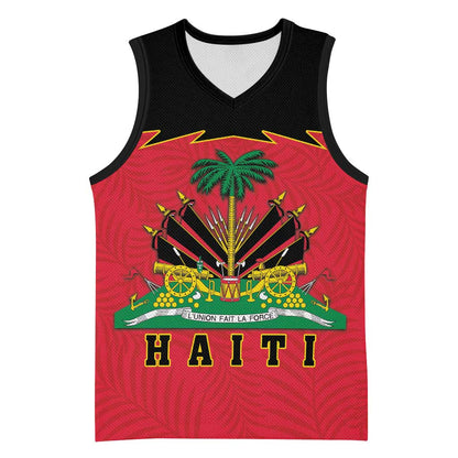 Personalized Afro-Haitians 1964 Basketball Jersey Coat Of Arms Flag Style - African Pride