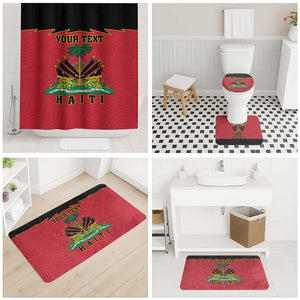 Personalized Afro-Haitians 1964 Bathroom Set Coat Of Arms Flag Style