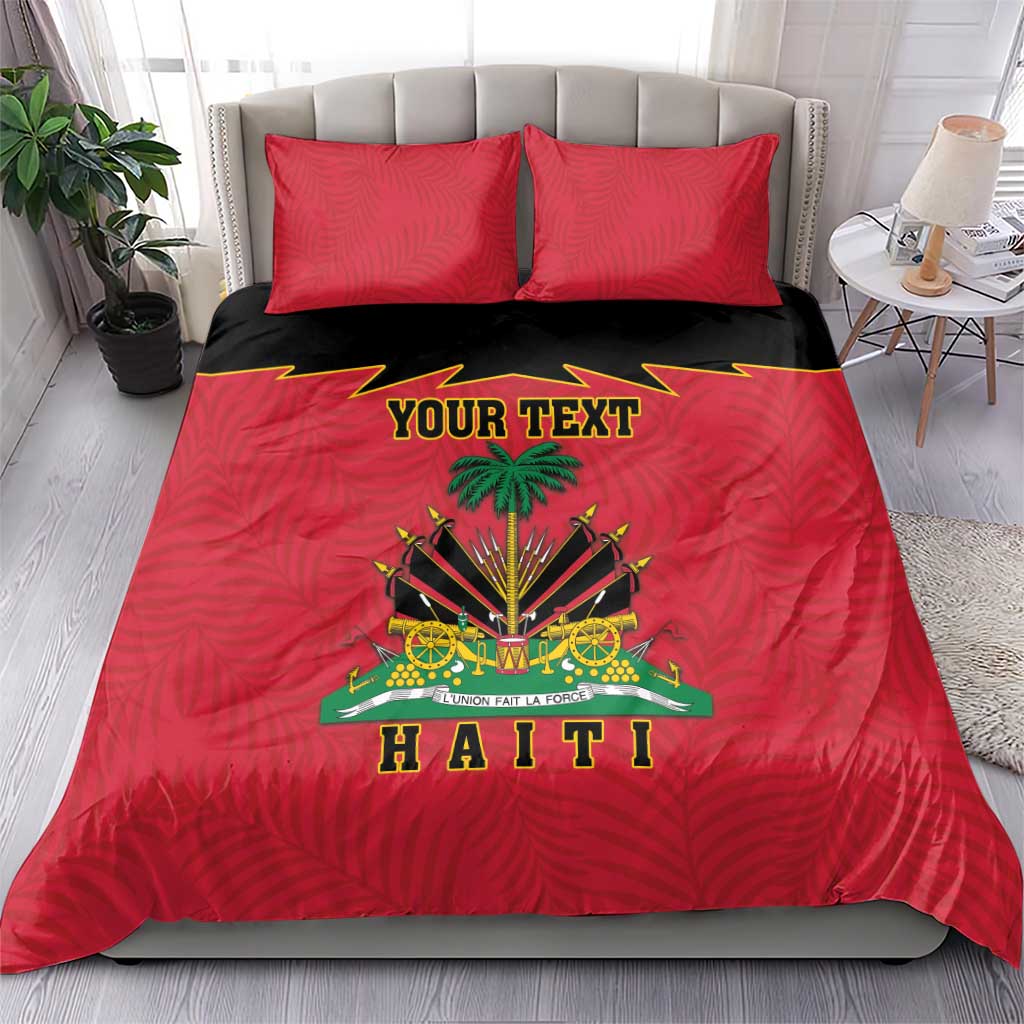 Personalized Afro-Haitians 1964 Bedding Set Coat Of Arms Flag Style - African Pride