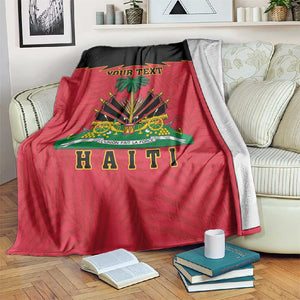 Personalized Afro-Haitians 1964 Blanket Coat Of Arms Flag Style - African Pride