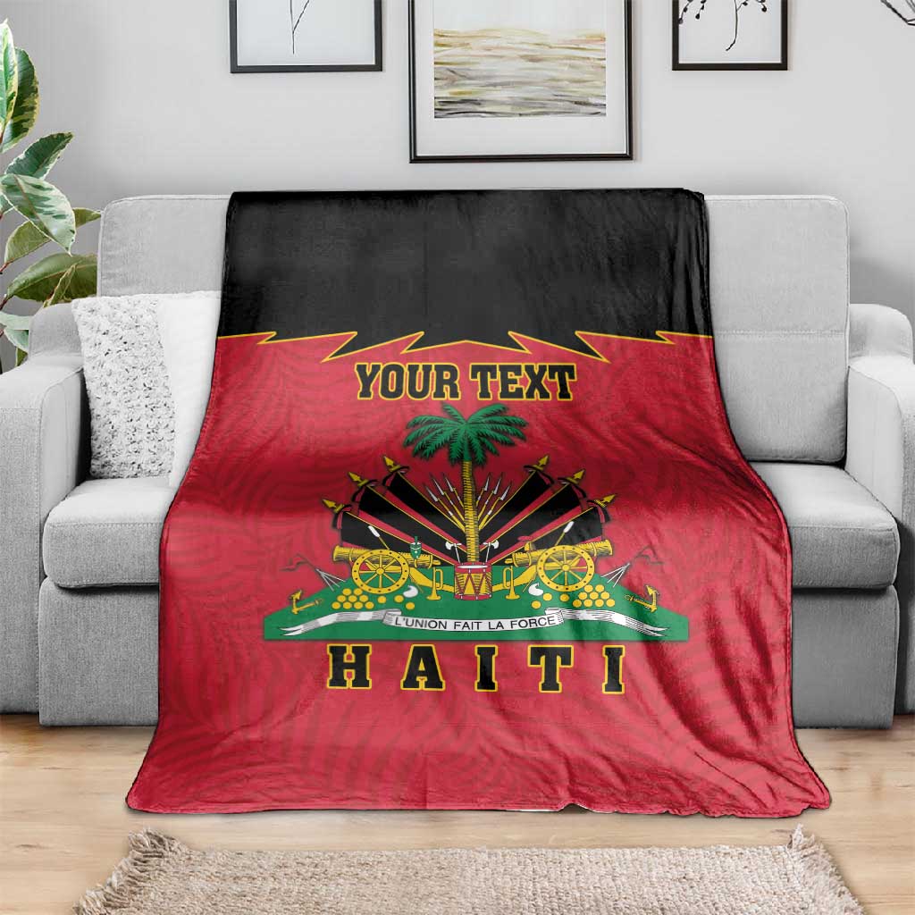 Personalized Afro-Haitians 1964 Blanket Coat Of Arms Flag Style - African Pride