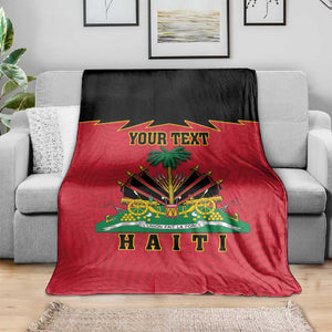 Personalized Afro-Haitians 1964 Blanket Coat Of Arms Flag Style - African Pride