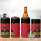 Personalized Afro-Haitians 1964 4 in 1 Can Cooler Tumbler Coat Of Arms Flag Style - African Pride